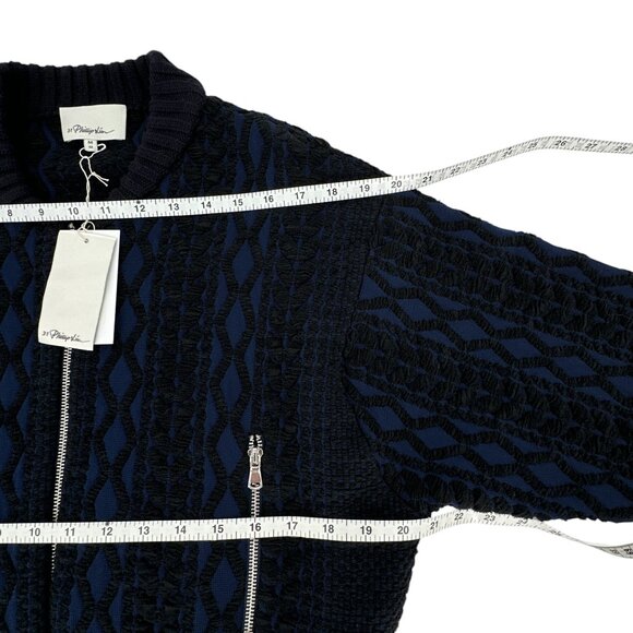 3.1 PHILLIP LIM Woven Mock Cable Bomber M - Picture 8 of 10